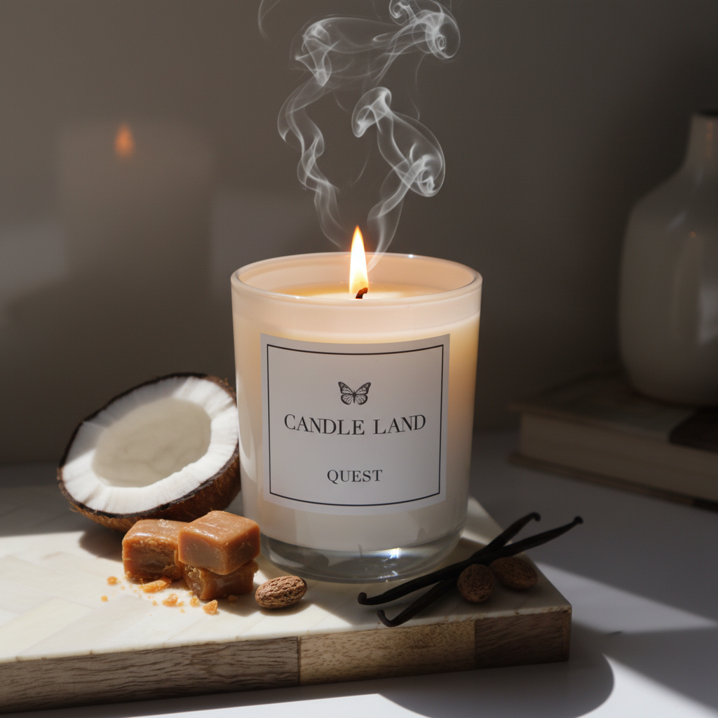 Quest candle – vanilla caramel fragrance, Candle Land Mythical Collection